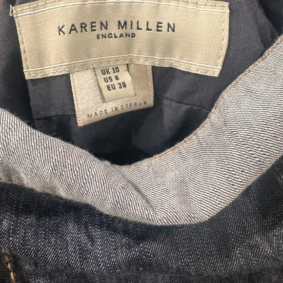 Karen Millen Black and Gray Striped Midi Dress - Picture 6 of 6